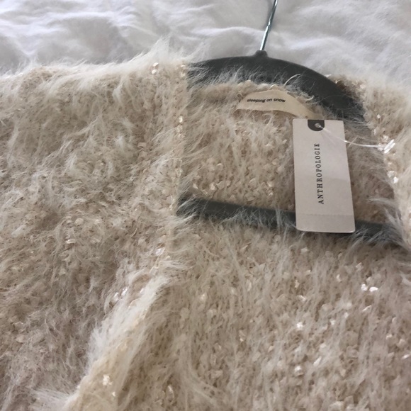 NWT Anthropologie lux sparkle eyelash sweater - Picture 2 of 7